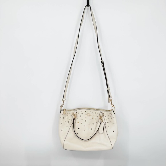 Coach Cream Satchel with Gold Accents - Picture 6 of 12